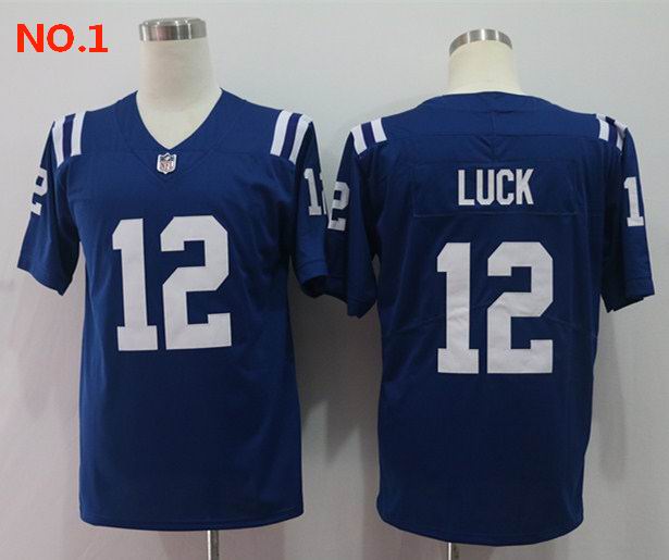 Men's Indianapolis Colts #12 Andrew Luck Jersey Royal Blue;